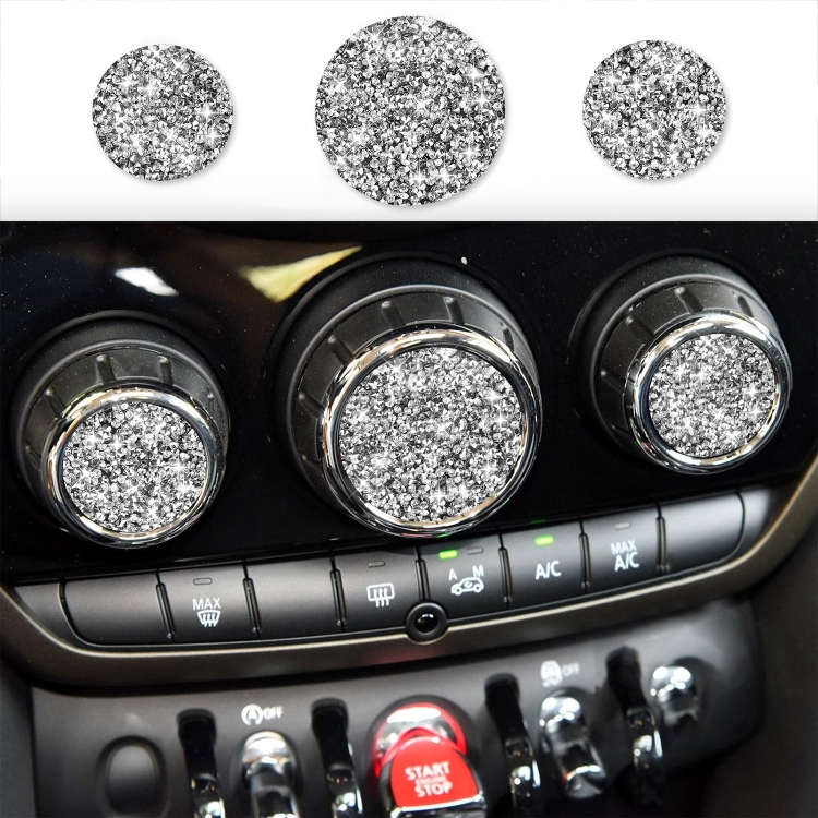 Car Multimedia Knob Diamond Decoration Sticker