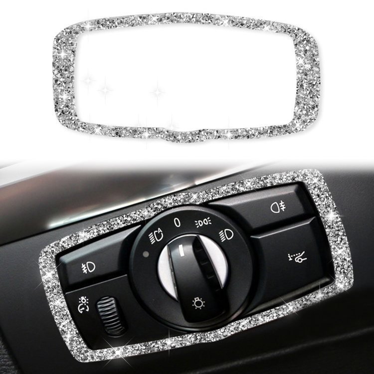 For BMW X5 E70 / X6 E71 2008-2013 Car Headlight Switch Frame Diamond Decoration Sticker