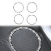 For BMW E70 2008-2013 / E71 2008-2014 4pcs Car Horn Circle Diamond Decoration Sticker