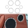 For BMW E70 2008-2013 / E71 2008-2014 6pcs Car Horn Circle Diamond Decoration Sticker