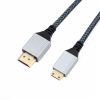 HDTV to Mini HDTV 4K UHD Video Transmission Braided Cable