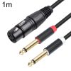 2020Y63 XLR Female to Dual 6.35mm 1/4 TRS Male Y-type Audio Cable