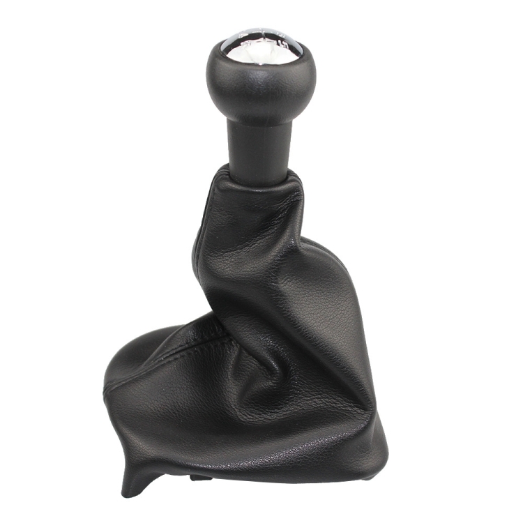For Peugeot 207 / 307 / CC30 Car 5 Speed Gear Lever Hand Ball Leather Gear Shift Knob with Dustproof Cover