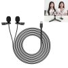 YELANGU MY3 Type-C Interface Live Broadcast Interview Mobile Phone Double Clip Lavalier Microphone, Length: 2.5m