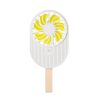 LLD-17 0.7-1.2W Ice Cream Shape Portable 2 Speed Control USB Charging Handheld Fan with Lanyard