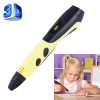 Gen 6th ABS / PLA Filament Kids DIY Drawing 3D Printing Pen with LCD Display(Blue+Black)
