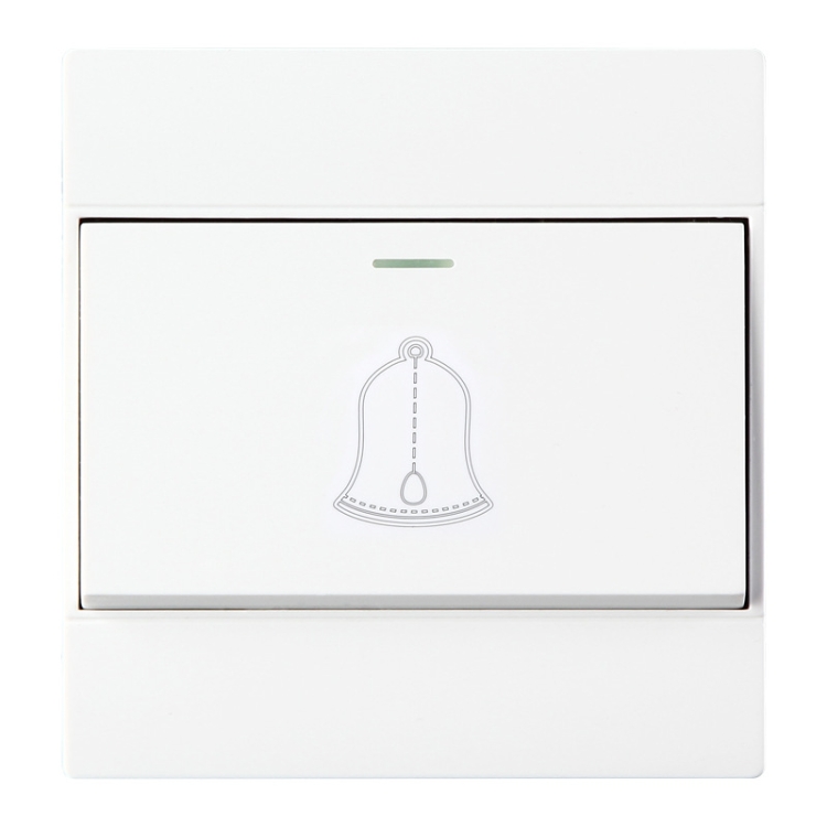 86 Type PC Wall Doorbell Single Control Switch, EU Plug