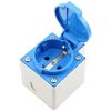 Outdoor IP44 Waterproof Socket with Cover, EU Plug