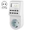 AC 230V Smart Home Plug-in LCD Display Clock Summer Time Function 12/24 Hours Changeable Timer Switch Socket, EU Plug