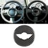 Car Steering Wheel Logo R Chassis Carbon Fiber Decorative Sticker for BMW MINI R55 / R56 / Countryman R60 / Paceman R61