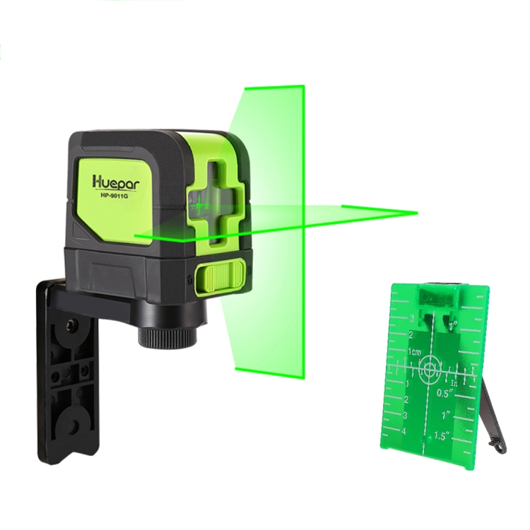 9011G 1V1H 15mW 2 Line Green Beam Laser Level Covering Walls and Floors