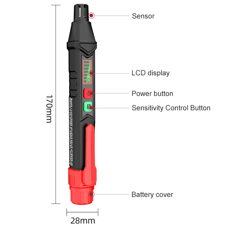 HABOTEST HT601A Gas Leak Detector - Combustible Natural Gas & Propane Tester