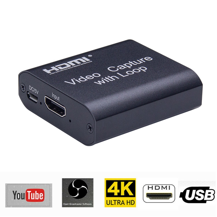 USB 2.0 to HDMI 4K HD Video Capture with Loop