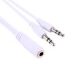 1M Hi-Fi AUX Audio Cable 3.5mm Dual Male to Female Plug Jack Stereo Audio Wire for iPhone, iPad, Samsung, MP3, MP4, Sound Card, TV, Radio-recorder, Car Bluetooth Speacker, Computer, etc