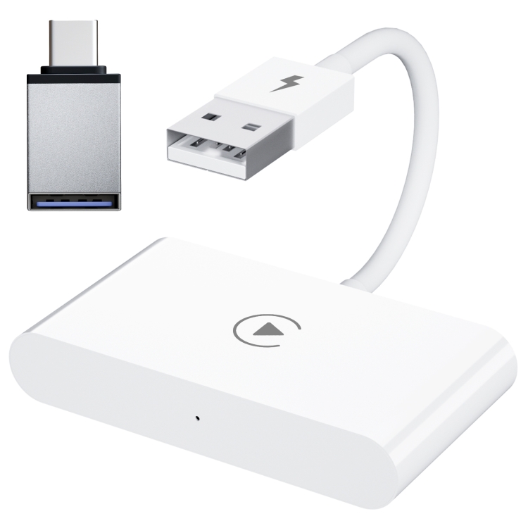 USB + USB-C / Type-C Wired to Wireless Carplay Adapter for iPhone