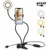 With 3-Light Mode, 10-Level Brightness LED Desk Lamp, Compatible with iPhone / Android, for Live Stream, KTV, Live Broadcast, Live Show, etc