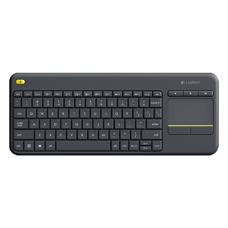 Logitech K400 Plus 2.4GHz Wireless Touch Control Keyboard, Wireless Range: 10m