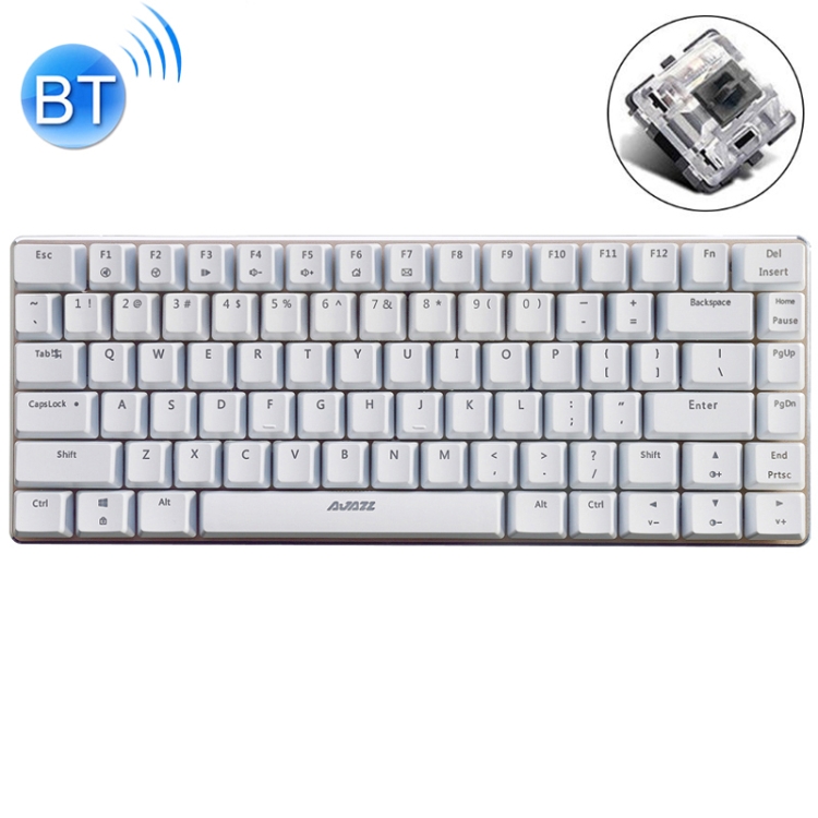 Ajazz 82 Keys Laptop Computer Gaming Mechanical Keyboard (White Blue Shaft)