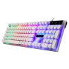 Chasing Leopard G21 USB 104-keys Waterproof Floating Round Punk Keycap Colorful Backlight Mechanical Feel Wired Keyboard, Length: 1.3m