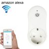 16A 2.4GHz Alexa WiFi Control Smart Timer Home Power Socket with Echo & Google Home, AC 100-240V