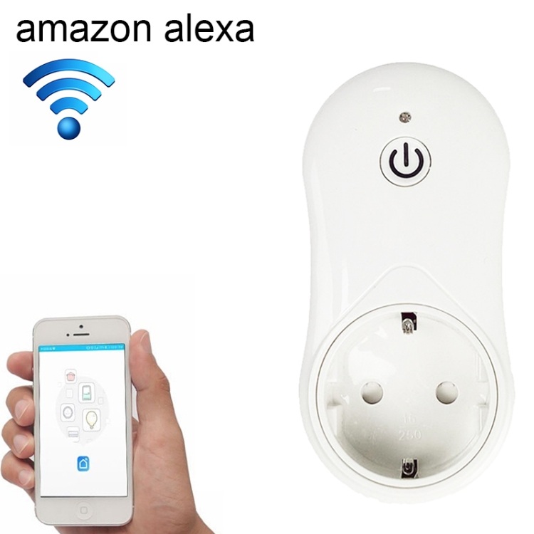 16A 2.4GHz Alexa WiFi Control Smart Timer Home Power Socket with Echo & Google Home, AC 100-240V