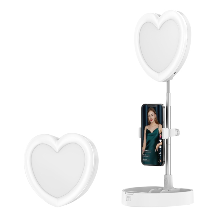 G5 Heart Shape Multi-function Live Broadcast Beauty Fill Light Mobile Phone Holder