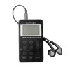 Portable AM / FM Two Bands Rechargeable Stereo Radio Mini Receiver with & LCD Screen & Earphone Jack & Lanyard