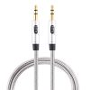 EMK 3.5mm Male to Male Gold-plated Plug Cotton Braided Audio Cable for Speaker / Notebooks / Headphone, Length: 1m