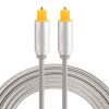 EMK 2m OD4.0mm Gold Plated Metal Head Woven Line Toslink Male to Male Digital Optical Audio Cable