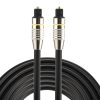 3m OD6.0mm Nickel Plated Metal Head Toslink Male to Male Digital Optical Audio Cable