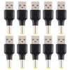 10 PCS 5.5 x 2.5mm Male to USB 2.0 Male DC Power Plug Connector
