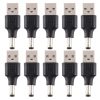 10 PCS 5.5 x 2.1mm Male to USB 2.0 Male DC Power Plug Connector