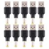 10 PCS 5.5 x 1.7mm Male to USB 2.0 Male DC Power Plug Connector