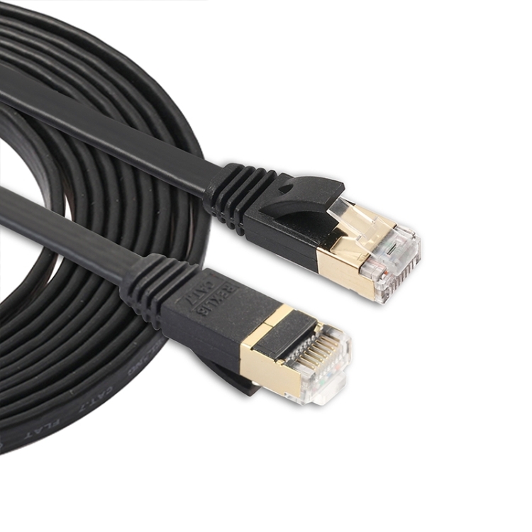 3m CAT7 10 Gigabit Ethernet Ultra Flat Patch Cable for Modem Router LAN Network - Built with Shielded RJ45 Connectors