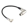 Aluminum Shell RCA Elbow Male to 3 Pin XLR CANNON Elbow Female Audio Connector Adapter for Cable Microphone / Audio Equipment, Total Length: about 30cm