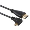 50cm 4K HDMI Male to Micro HDMI Left Angled Male Gold-plated Connector Adapter Cable