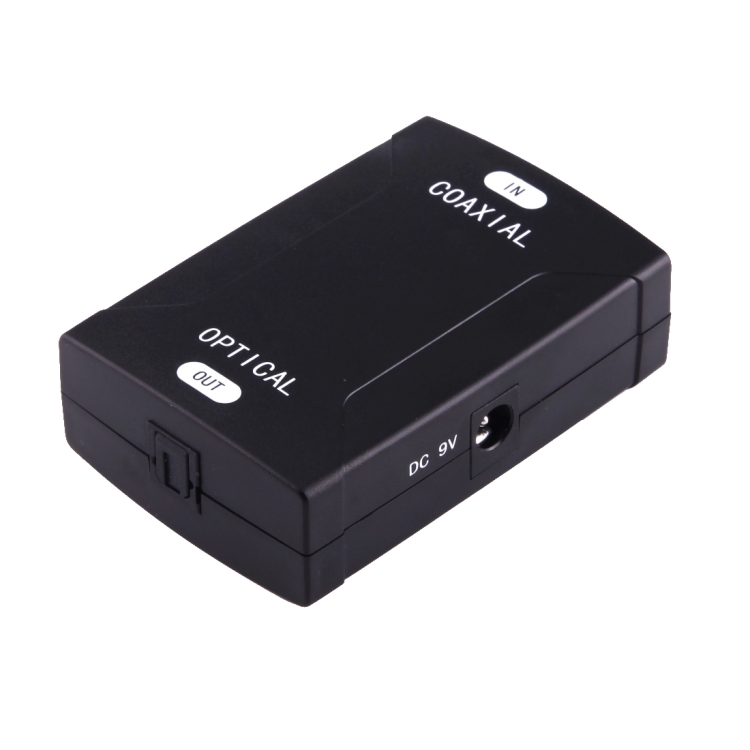Coaxial RCA Input to Optical Toslink Output Digital Audio Converter Adapter