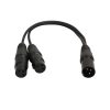 30cm 3 Pin XLR CANNON 1 Male to 2 Female Audio Connector Adapter Cable for Microphone / Audio Equipment