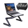 Portable 360 Degree Adjustable Foldable Aluminium Alloy Desk Stand for Laptop / Notebook, without CPU Fans & Mouse Pad