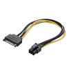 20cm SATA 15 Pin to 6 Pin PCI Express Graphics Video Card Sata Power Cable