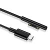 Surface Pro 7 / 6 / 5 to USB-C / Type-C Male Interfaces Power Adapter Charger Cable for Microsoft Surface Pro 7 / 6 / 5 / 4 / 3 / Microsoft Surface Go