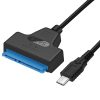 USB-C / Type-C 3.1 Male to SATA (15 Pin + 7 Pin) HDD Data Converter Cable, Length: 20cm