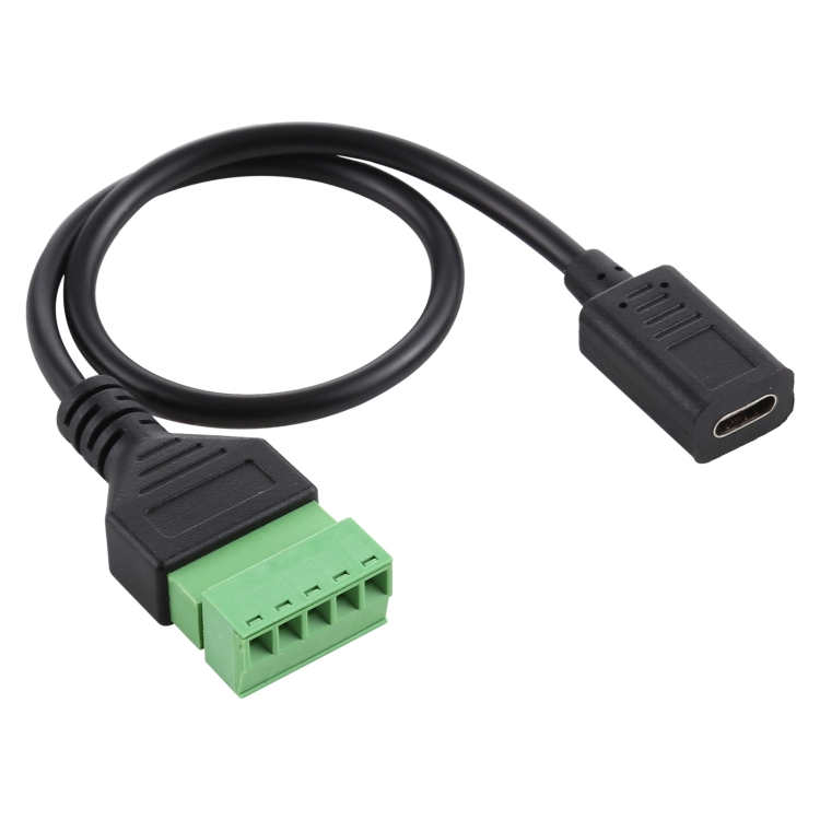 USB-C / Type-C Female to 5 Pin Pluggable Terminals Solder-free USB ...