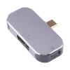 3 in 1 USB-C / Type-C Male to Dual USB-C / Type-C + DP Female Adapter