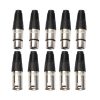 5 Pairs 3 Pin XLR Plug Male + Female Jack Mic Jack Plug Socket Connector