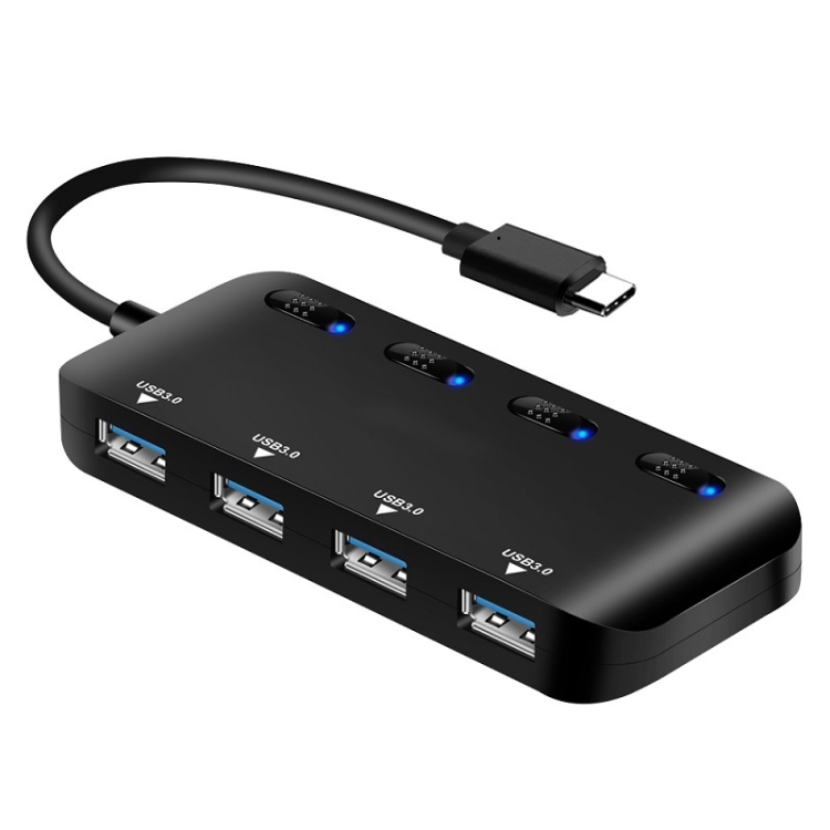 High Speed 4 x USB 3.0 to USB-C / Type-C HUB with Switch