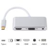 USB 2.0 + Audio Port + VGA + HDMI to USB-C / Type-C HUB Adapter