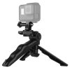 PULUZ Grip Folding Tripod Mount with Adapter & Screws for GoPro Hero11 Black / HERO10 Black / HERO9 Black / HERO8 Black / HERO7 /6 /5 /5 Session /4 Session /4 /3+ /3 /2 /1, Xiaoyi and Other Action Cameras, Load Max: 2kg