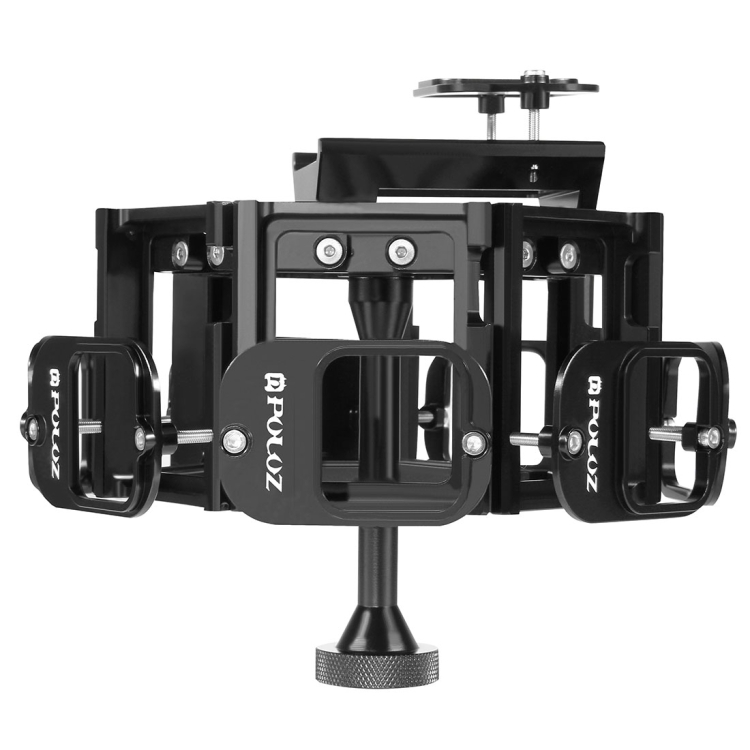 PULUZ 8 in 1 All View Panorama Frame CNC Aluminum Alloy Protective Cage with Screw for GoPro HERO7 /6 /5