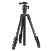 PULUZ 4-Section Folding Legs Metal  Tripod Mount with 360 Degree Ball Head for DSLR & Digital Camera, Adjustable Height: 42-130cm